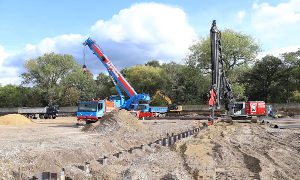 Erste Bauarbeiten auf dem Gelände des künftigen DHE